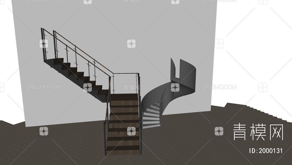 楼梯SU模型下载【ID:2000131】