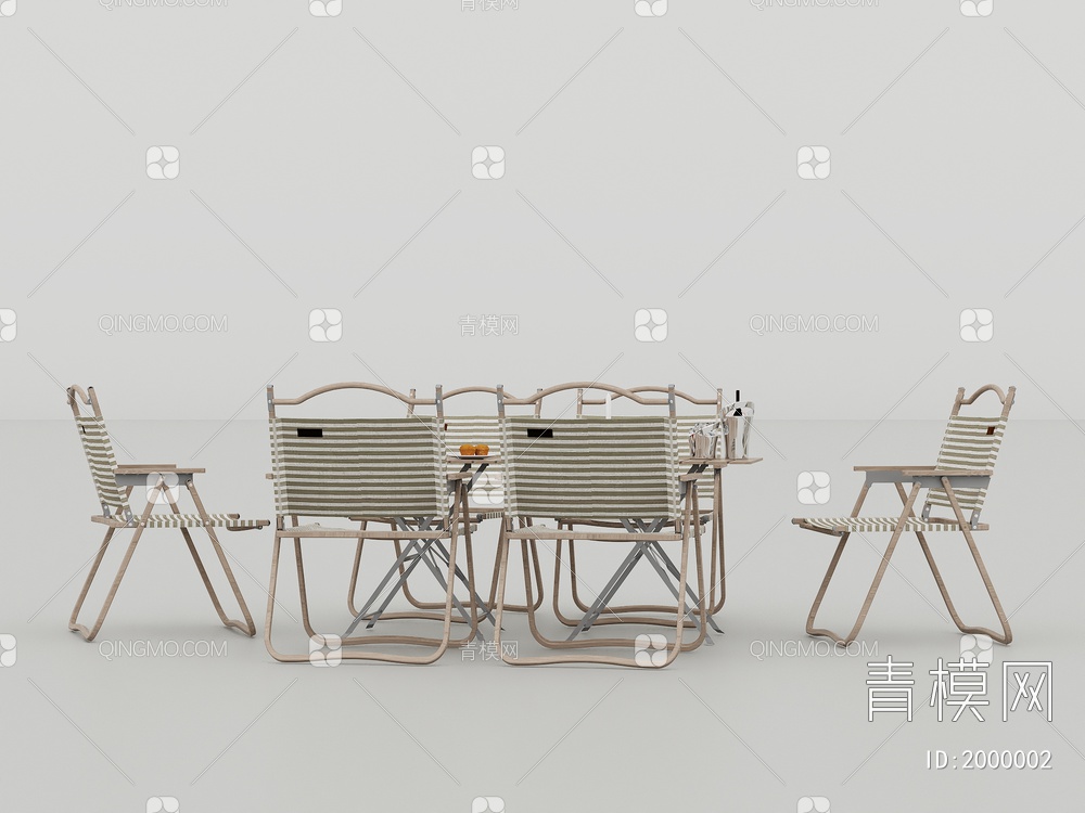 休闲座椅和阳伞3D模型下载【ID:2000002】