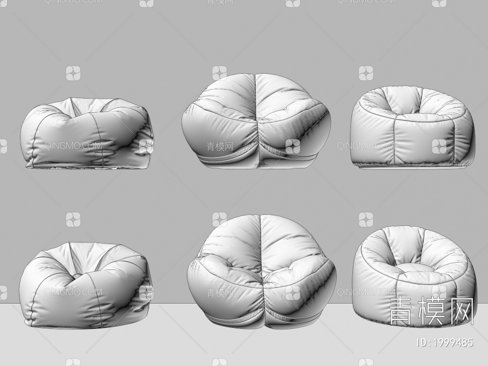 单人沙发 懒人沙发 椅3D模型下载【ID:1999485】
