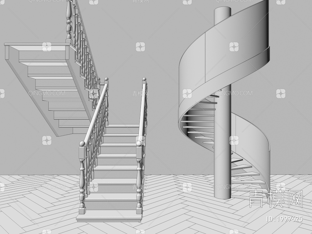 楼梯3D模型下载【ID:1999625】