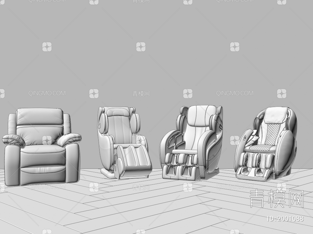 按摩椅 电动按摩椅 按摩沙发3D模型下载【ID:2001088】