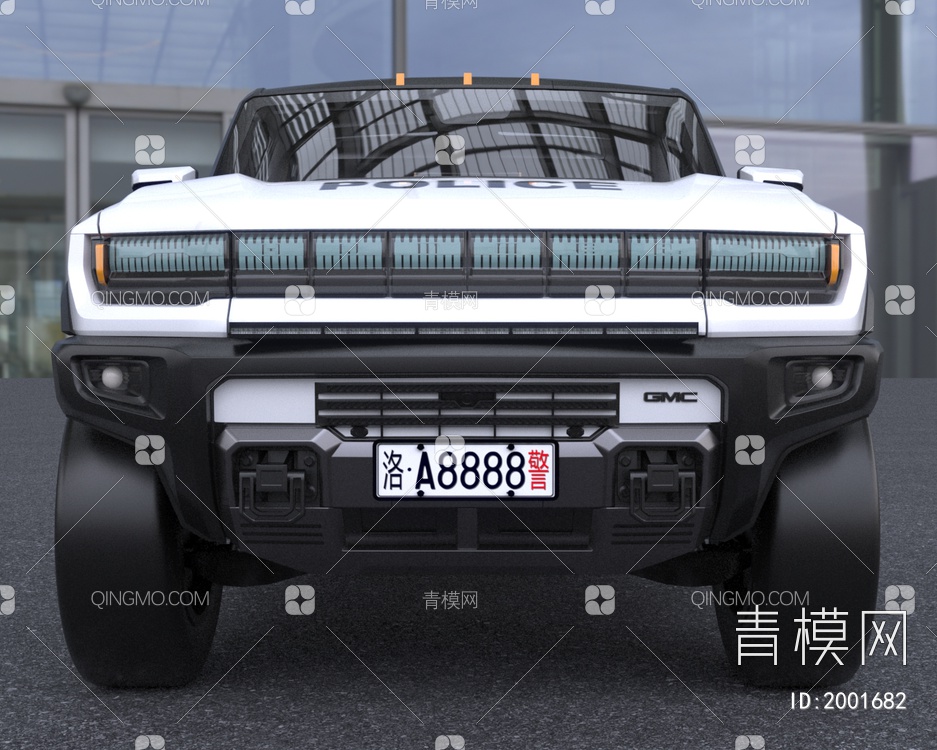 2024款悍马EV警用车NON-ELS版汽车3D模型下载【ID:2001682】