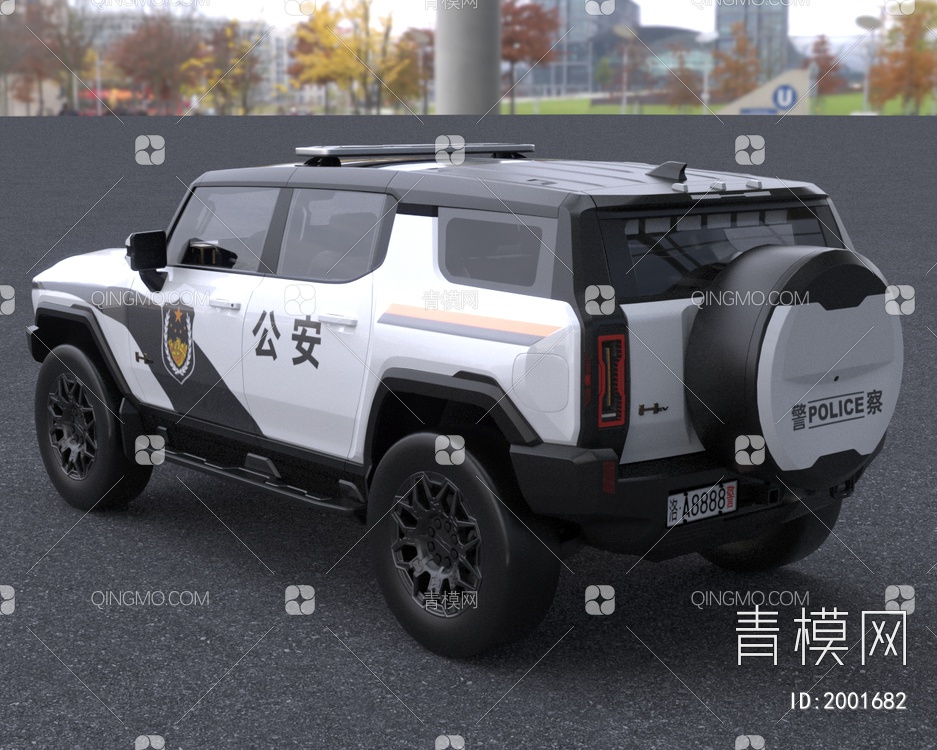 2024款悍马EV警用车NON-ELS版汽车3D模型下载【ID:2001682】