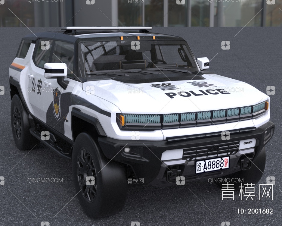 2024款悍马EV警用车NON-ELS版汽车3D模型下载【ID:2001682】