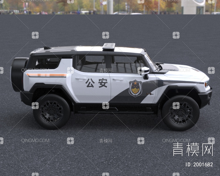 2024款悍马EV警用车NON-ELS版汽车3D模型下载【ID:2001682】