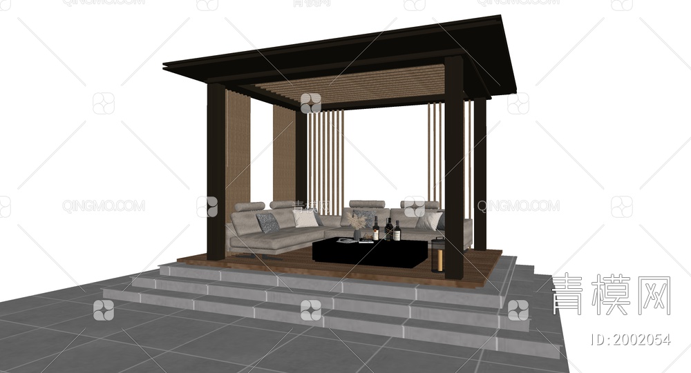 户外座椅SU模型下载【ID:2002054】