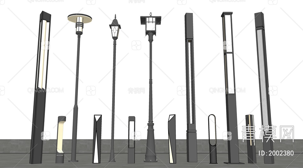 路灯SU模型下载【ID:2002380】