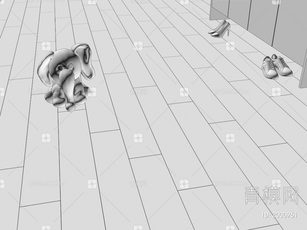 木地板 实木地板 拼花拼接地板 毛绒玩具3D模型下载【ID:2000961】