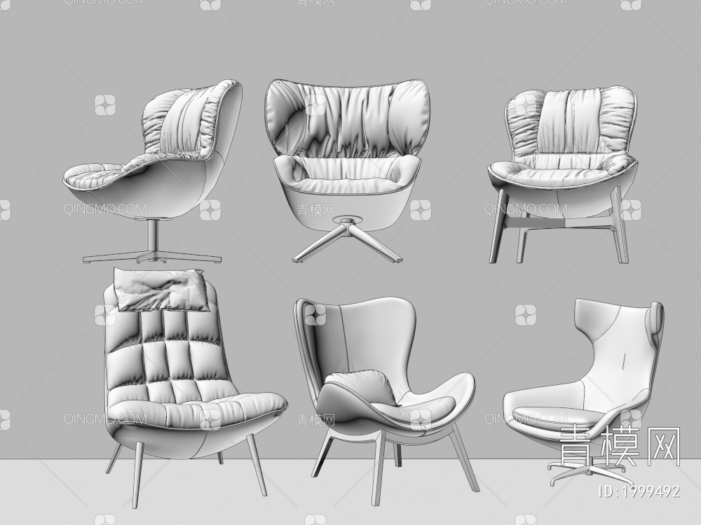 单人沙发 懒人沙发 椅3D模型下载【ID:1999492】