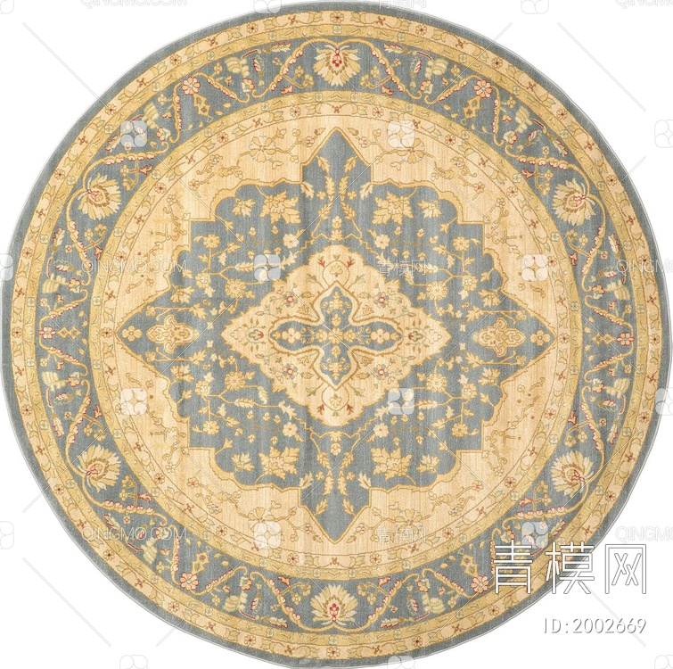 古典圆形地毯贴图下载【ID:2002669】
