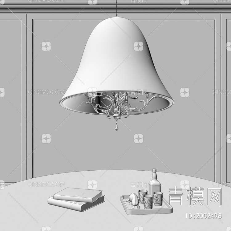 铃铛 灯罩 吊灯3D模型下载【ID:2002498】