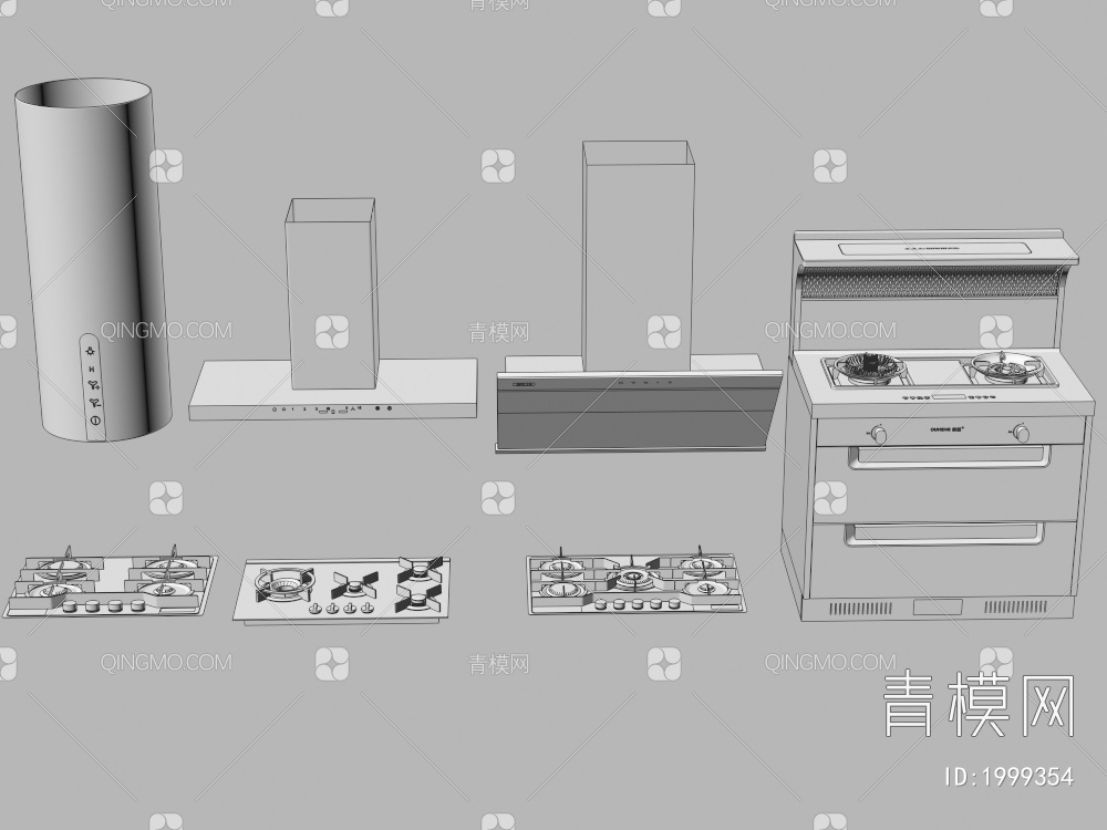 烟机灶具，集成灶3D模型下载【ID:1999354】