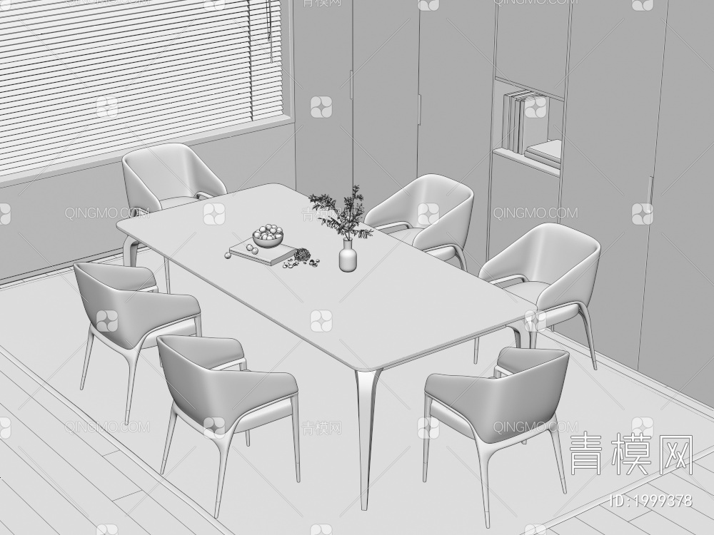 餐桌椅3D模型下载【ID:1999378】