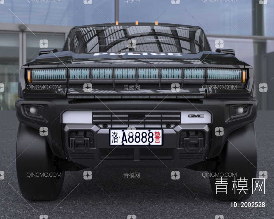 2024款悍马EV特警用车NON-ELS版汽车3D模型下载【ID:2002528】