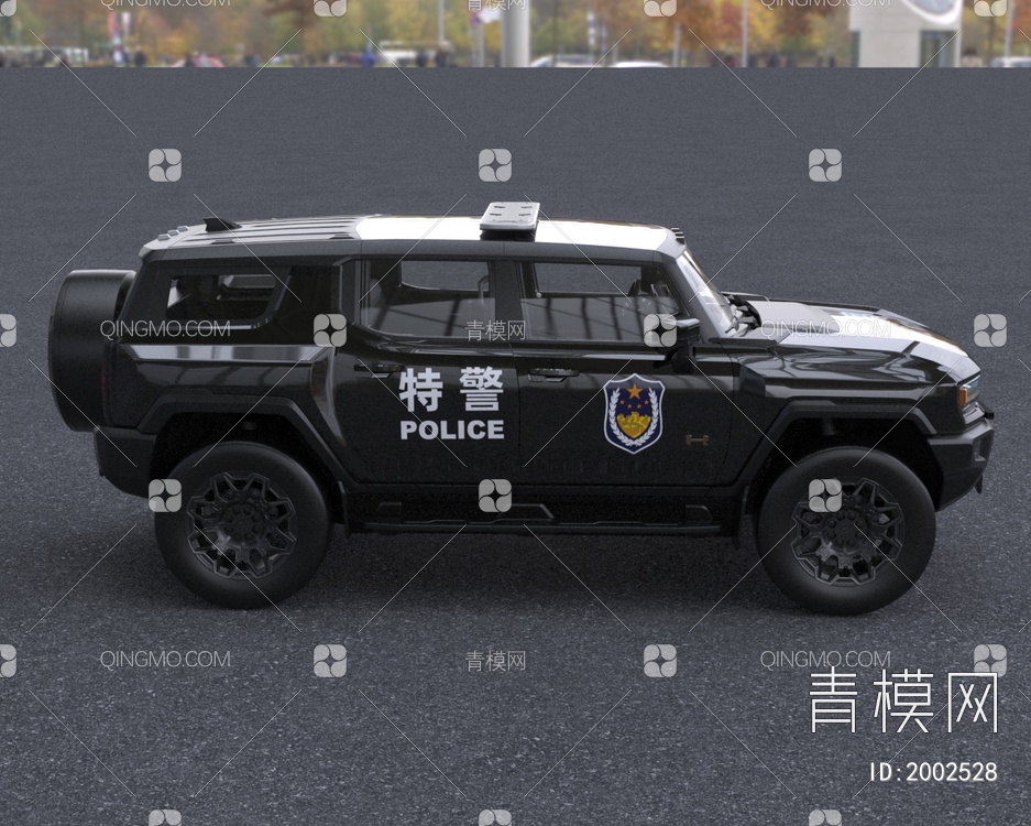 2024款悍马EV特警用车NON-ELS版汽车3D模型下载【ID:2002528】