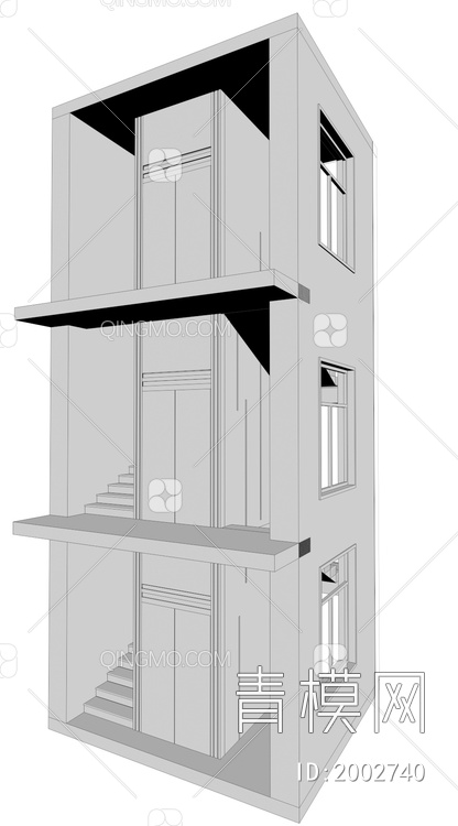 楼梯3D模型下载【ID:2002740】