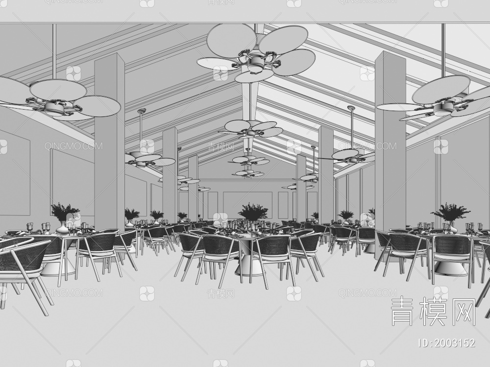 餐厅3D模型下载【ID:2003152】