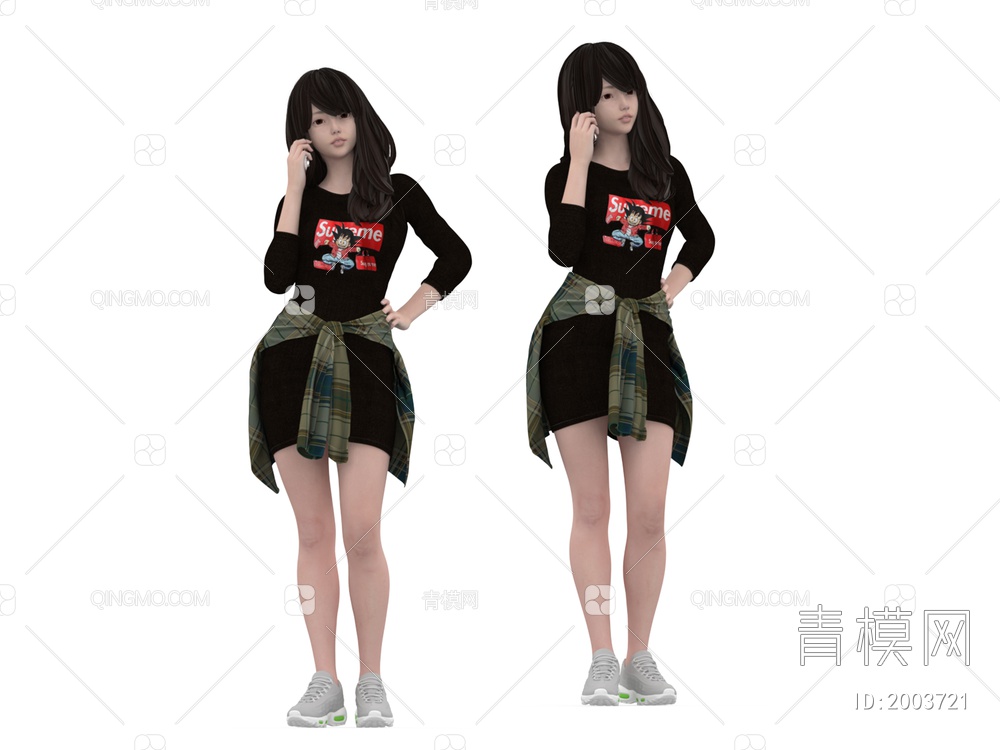 人物 美少女3D模型下载【ID:2003721】