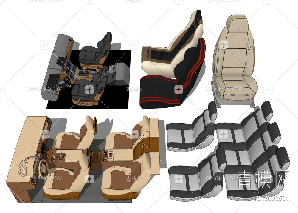 汽车座椅 安全座椅SU模型下载【ID:2003531】
