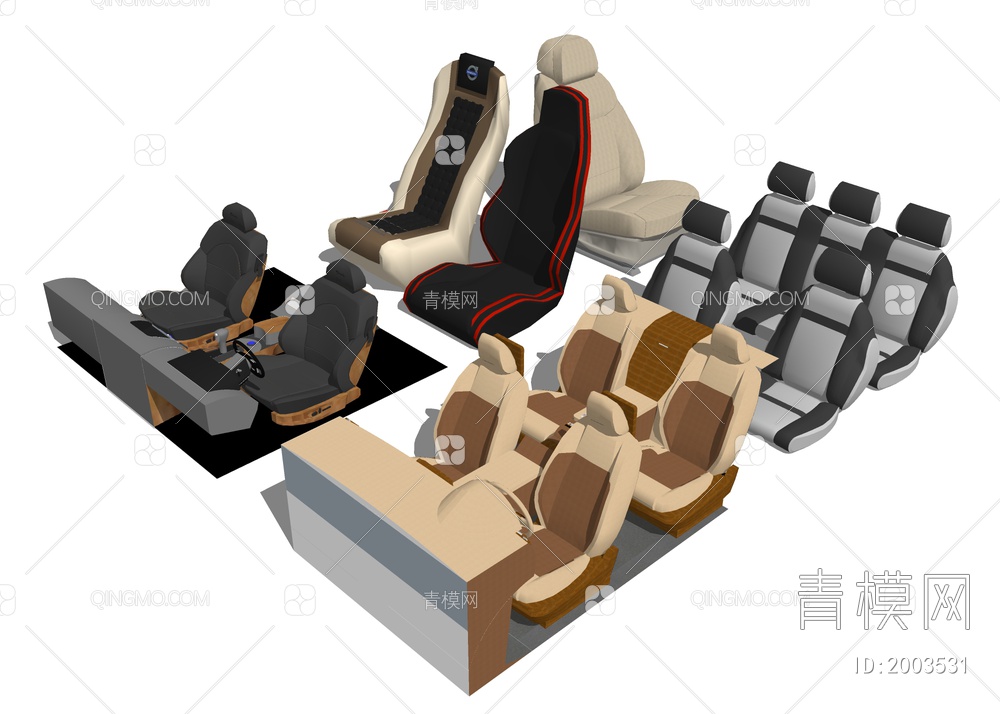 汽车座椅 安全座椅SU模型下载【ID:2003531】