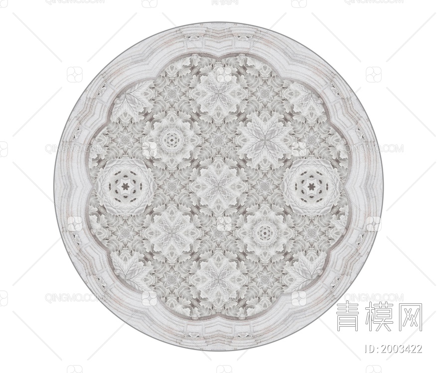 圆形印花地毯贴图下载【ID:2003422】