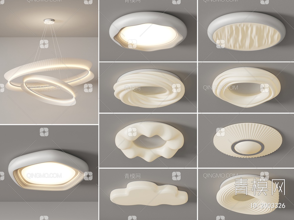 餐厅吊灯 客厅灯饰 网红创意个性灯具3D模型下载【ID:2003326】