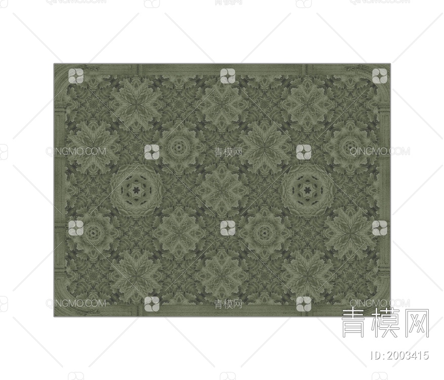 绿色印花地毯贴图下载【ID:2003415】