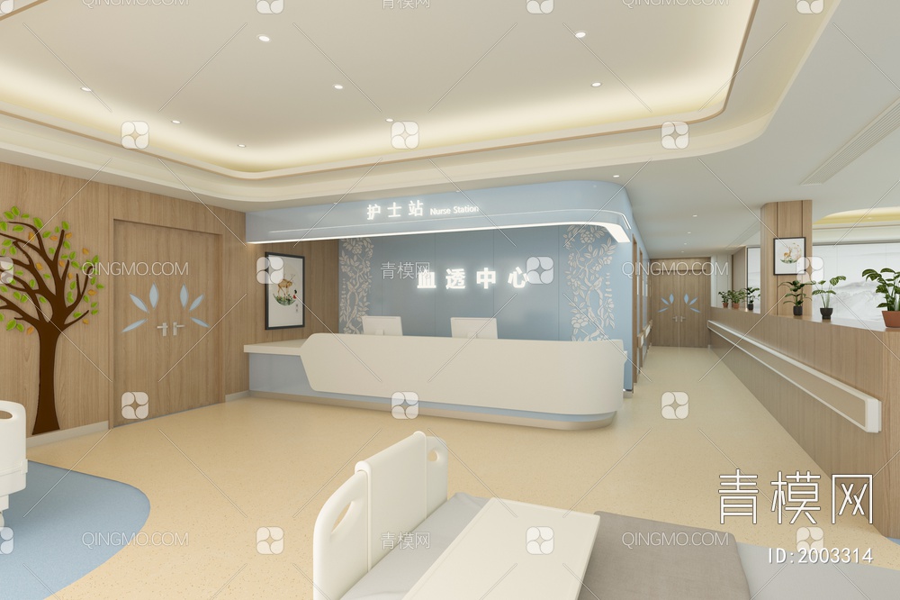 医院护士站3D模型下载【ID:2003314】