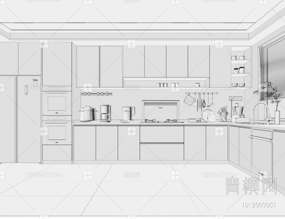 厨房3D模型下载【ID:2003051】