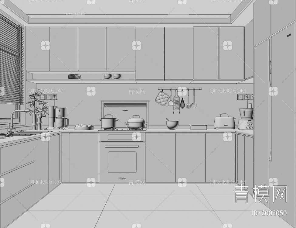 厨房3D模型下载【ID:2003050】