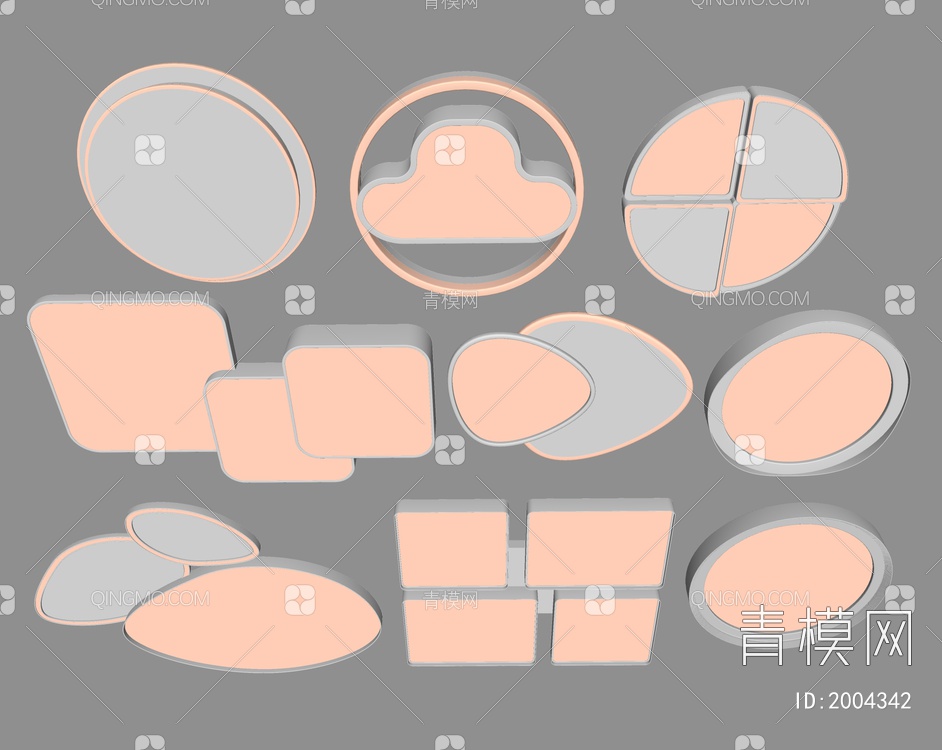 吸顶灯SU模型下载【ID:2004342】