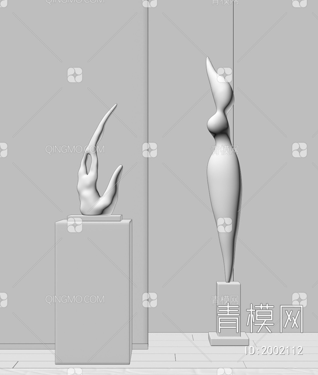 抽象雕塑摆件3D模型下载【ID:2002112】