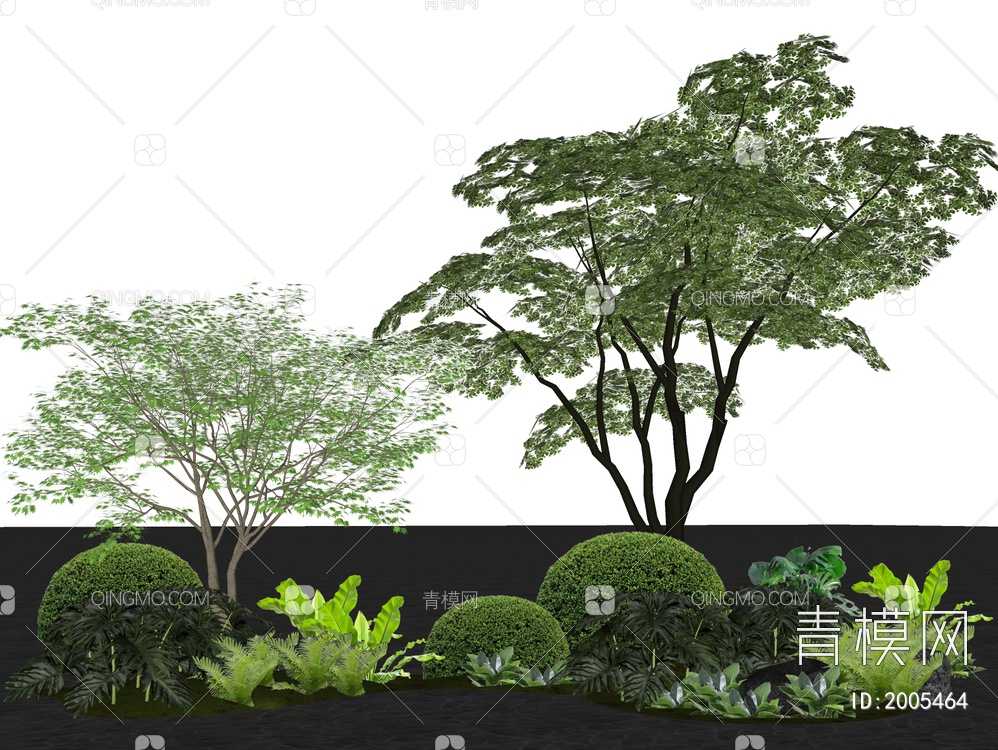 植物景观SU模型下载【ID:2005464】
