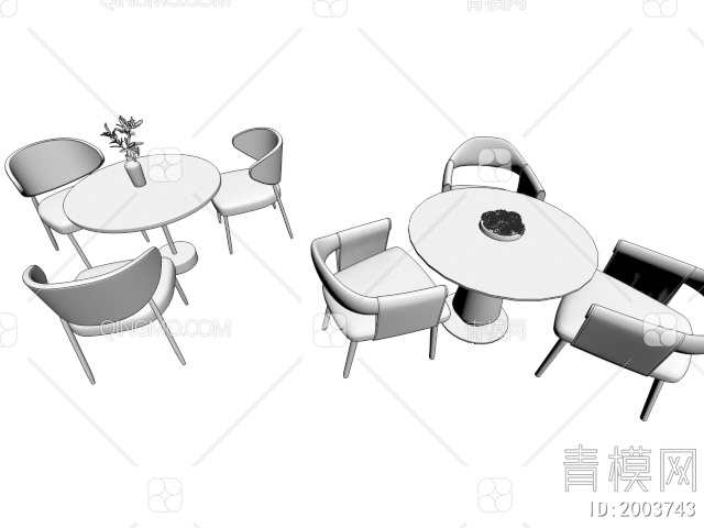 休闲桌椅3D模型下载【ID:2003743】