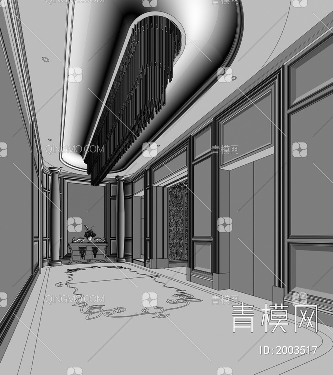 酒店电梯间3D模型下载【ID:2003517】