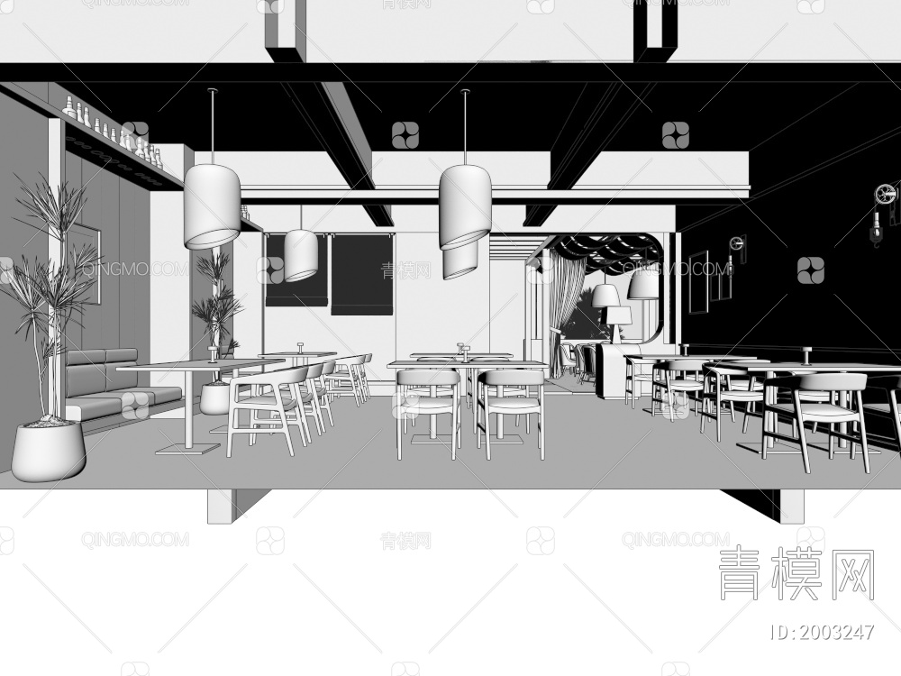 餐厅3D模型下载【ID:2003247】