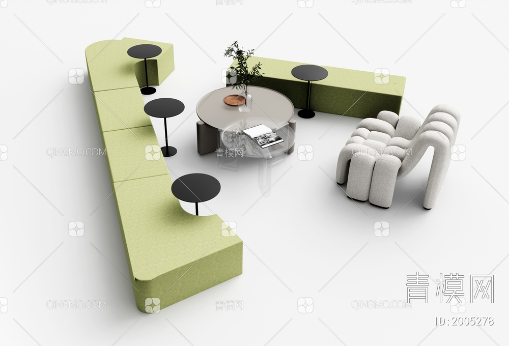 休闲沙发 组合沙发3D模型下载【ID:2005278】