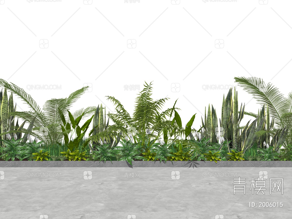 植物景观SU模型下载【ID:2006015】