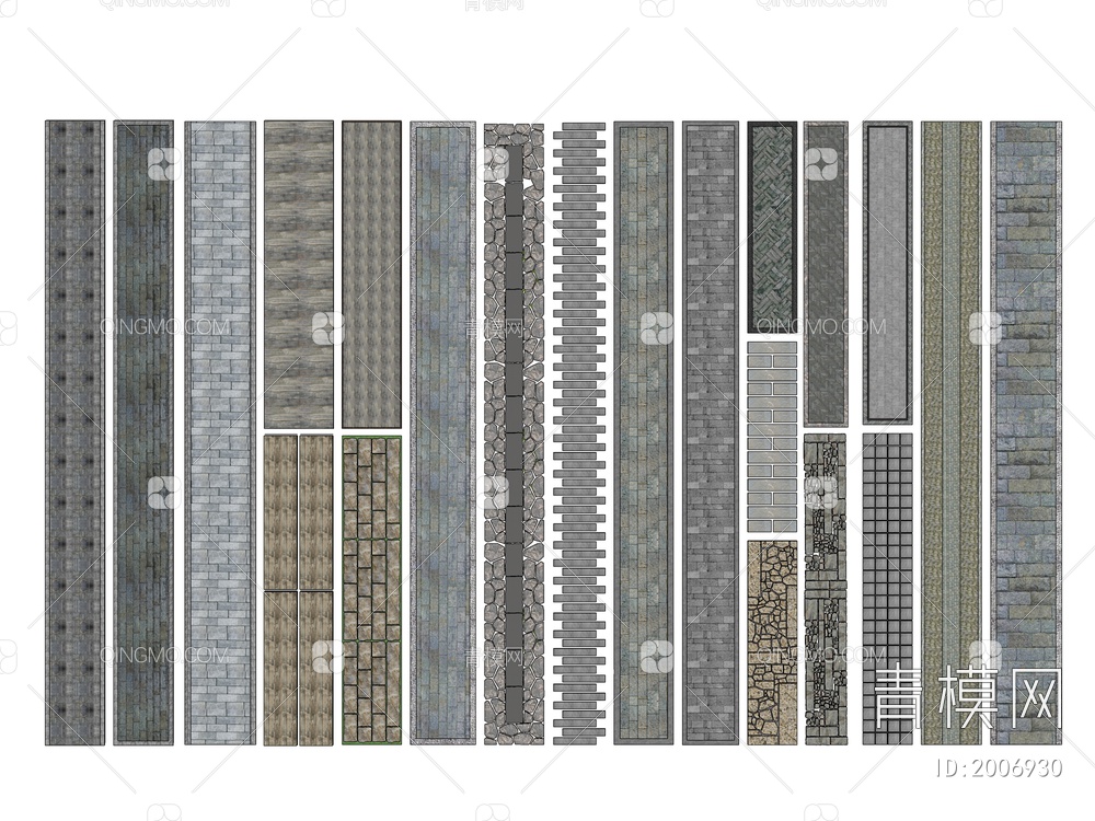 道路铺装SU模型下载【ID:2006930】