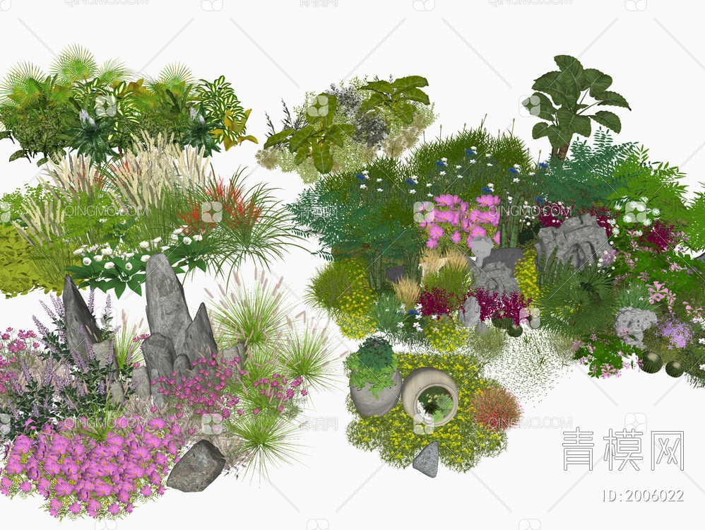 植物景观SU模型下载【ID:2006022】
