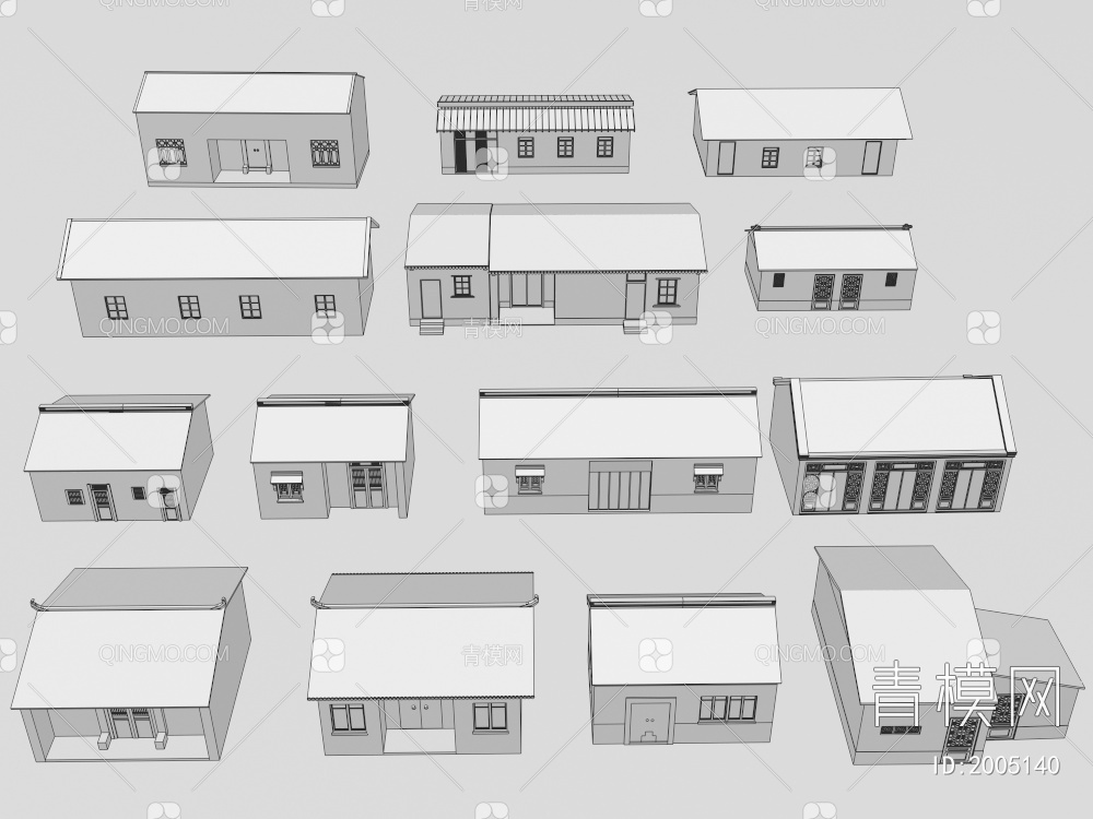 乡村民居3D模型下载【ID:2005140】