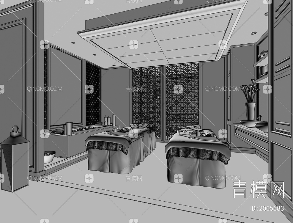 双人spa室3D模型下载【ID:2005583】