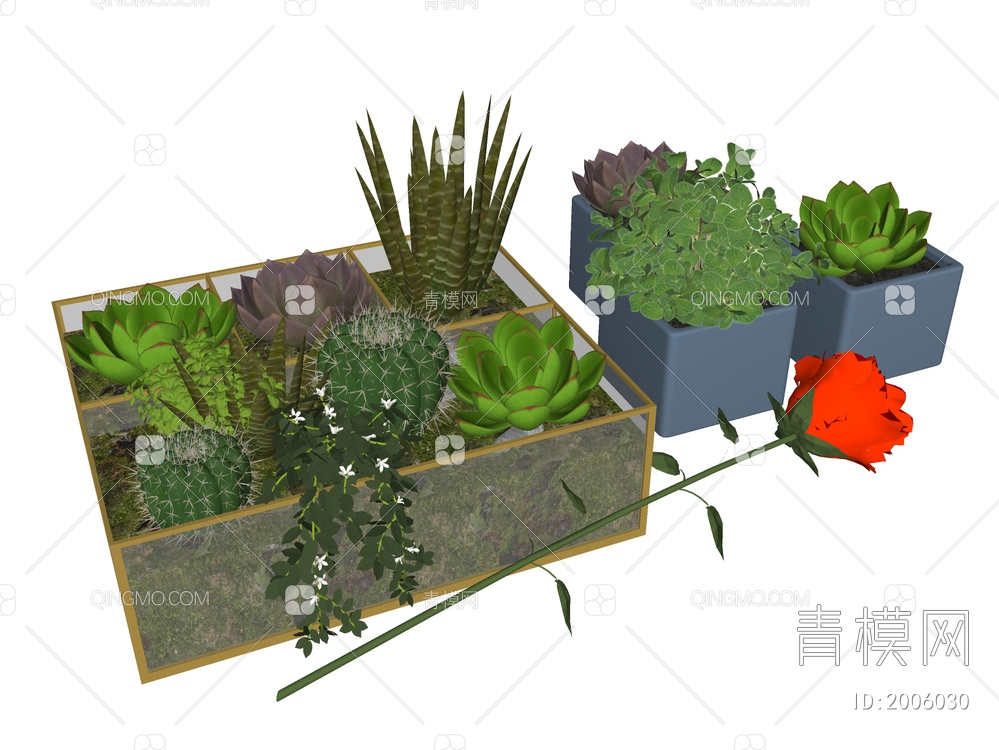 植物景观SU模型下载【ID:2006030】