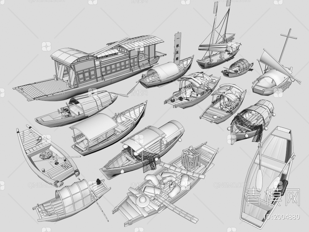 船3D模型下载【ID:2004880】