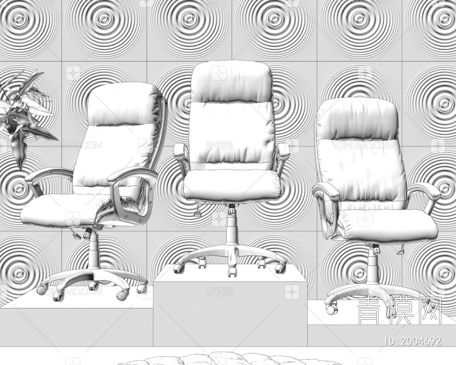 办公椅3D模型下载【ID:2004692】