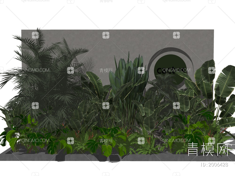 植物景观SU模型下载【ID:2006428】