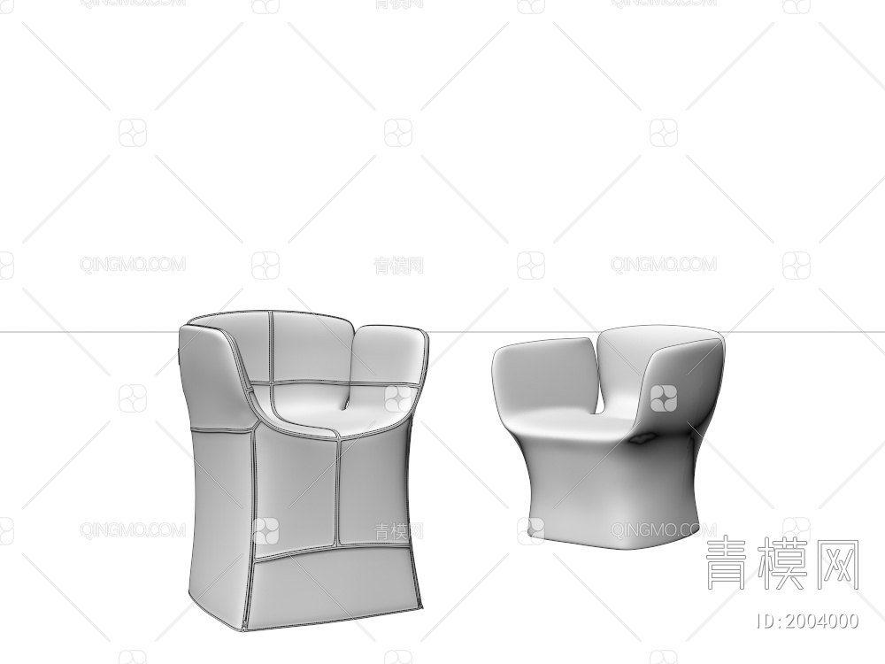 Bloomy扶手椅3D模型下载【ID:2004000】