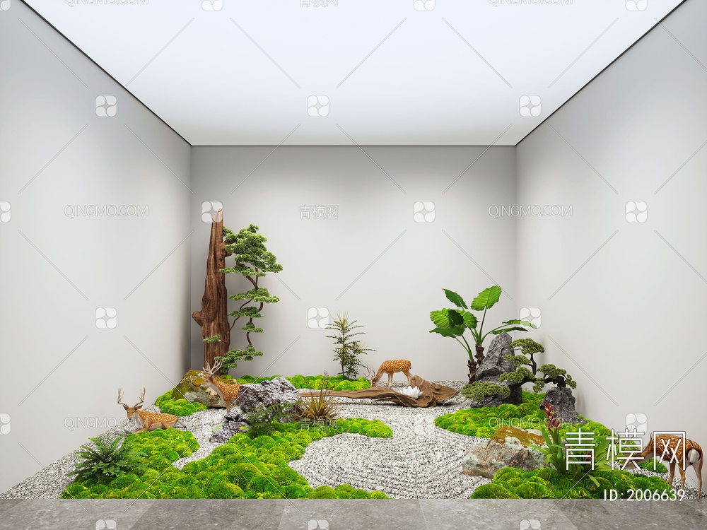 室内造景3D模型下载【ID:2006639】