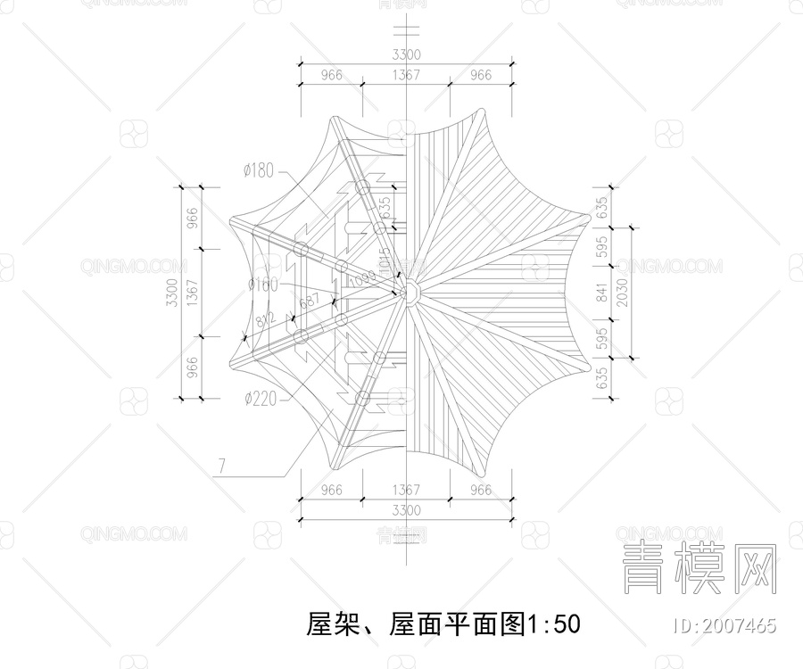 各种CAD亭子大全【ID:2007465】