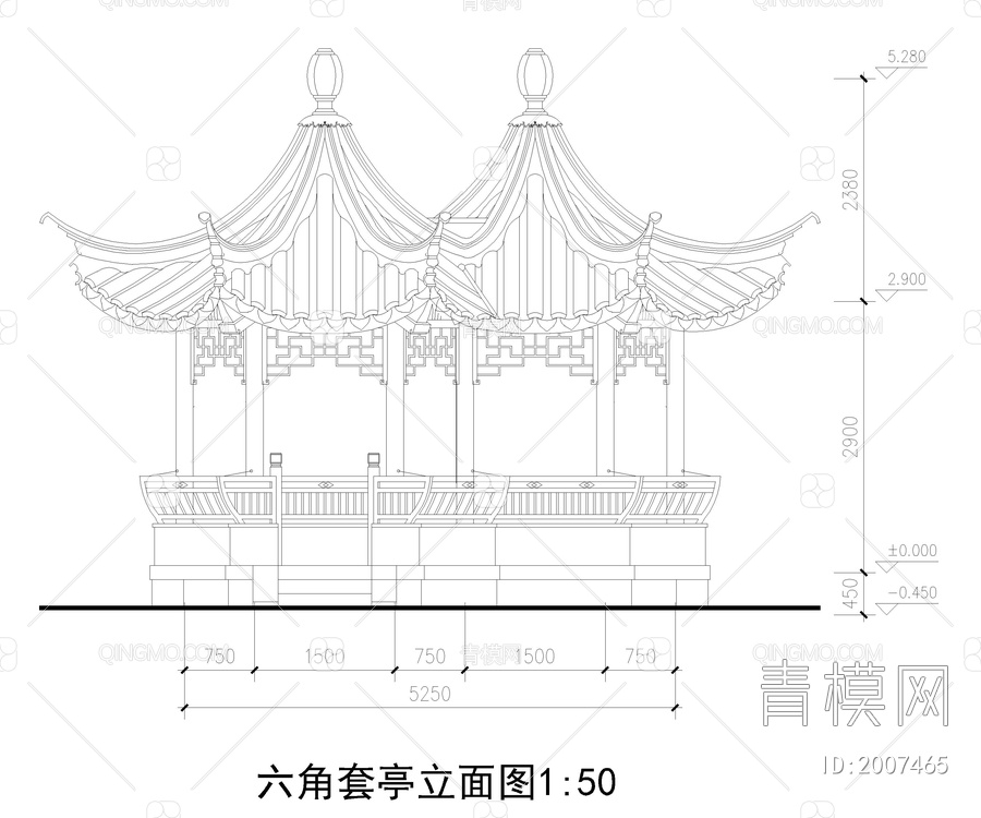 各种CAD亭子大全【ID:2007465】